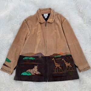 Vintage Quacker Factory Suede Safari Jacket